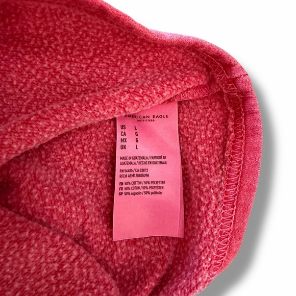 American Eagle Tailgate Taste Diet Coke Coca Cola Red Cropped Long Sleeve Hoodie - Picture 5 of 5